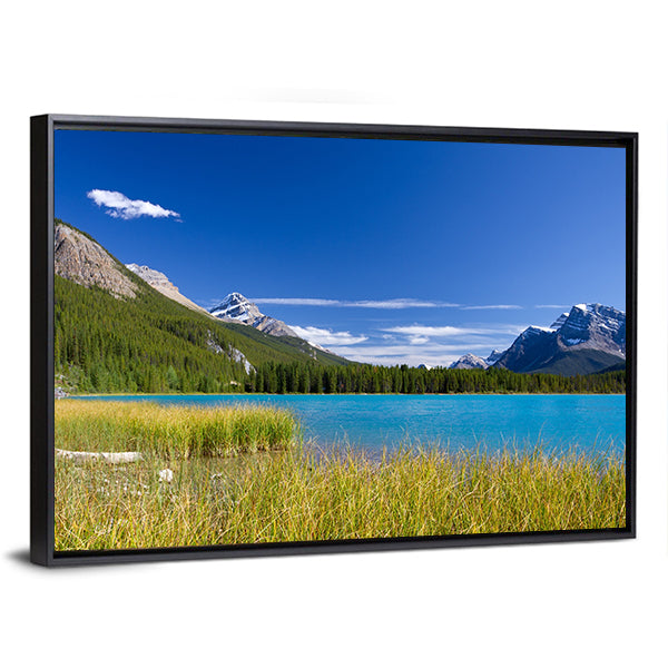Jasper National Park Lake and Mountains Canvas Wall Art