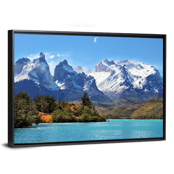 Azure Lake Pehoe Canvas Wall Art