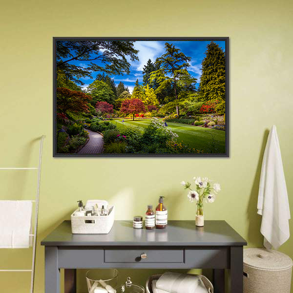 Butchart Garden Canvas Wall Art-3 Horizontal-Gallery Wrap-25" x 16"-Tiaracle