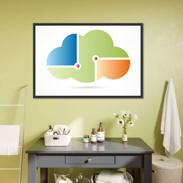 Four-quadrant Cloud Computing Icon Canvas Wall Art