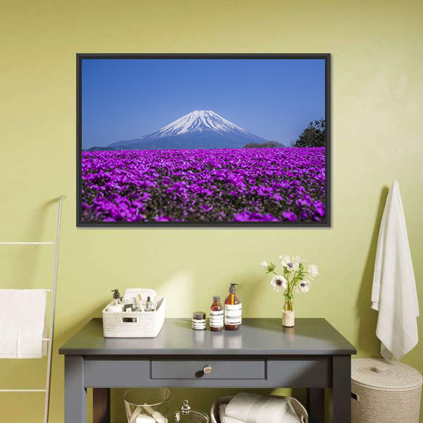 Mount Fuji In Spring Canvas Wall Art-5 Horizontal-Gallery Wrap-22" x 12"-Tiaracle