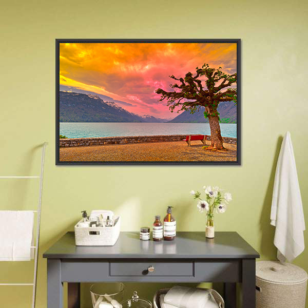 Lake Brienzer at Sunset Canvas Wall Art