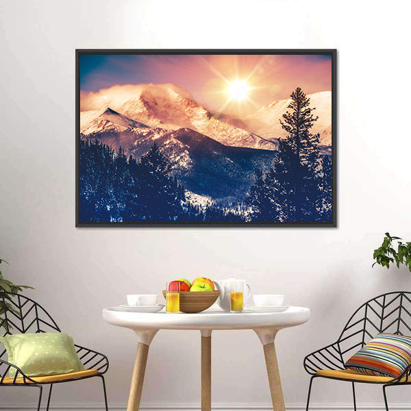 Colorado Mountains at Sunrise Canvas Wall Art