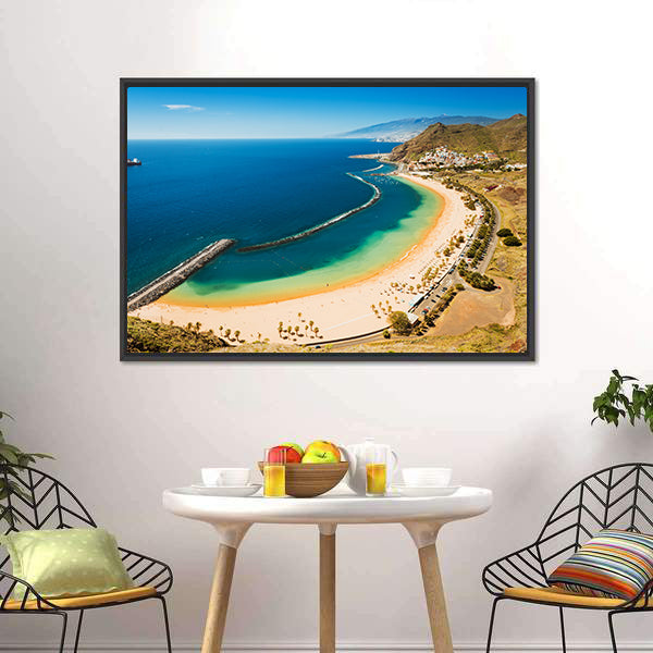 Beach Las Teresitas Canvas Wall Art-5 Horizontal-Gallery Wrap-22" x 12"-Tiaracle