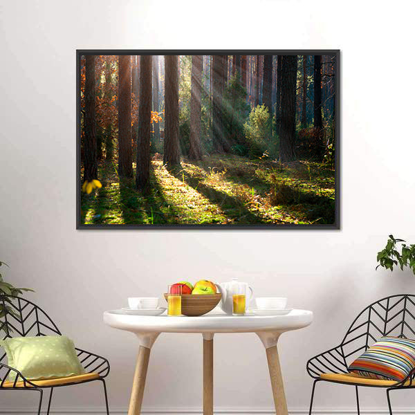Old Autumn Forest Canvas Wall Art-5 Horizontal-Gallery Wrap-22" x 12"-Tiaracle