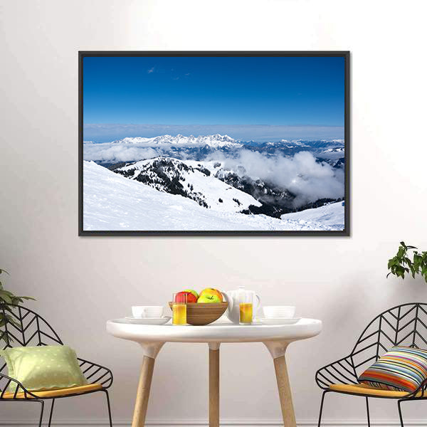 Snow-capped Austrian Alps Canvas Wall Art