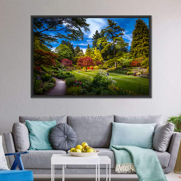 Butchart Garden Canvas Wall Art-3 Horizontal-Gallery Wrap-25" x 16"-Tiaracle