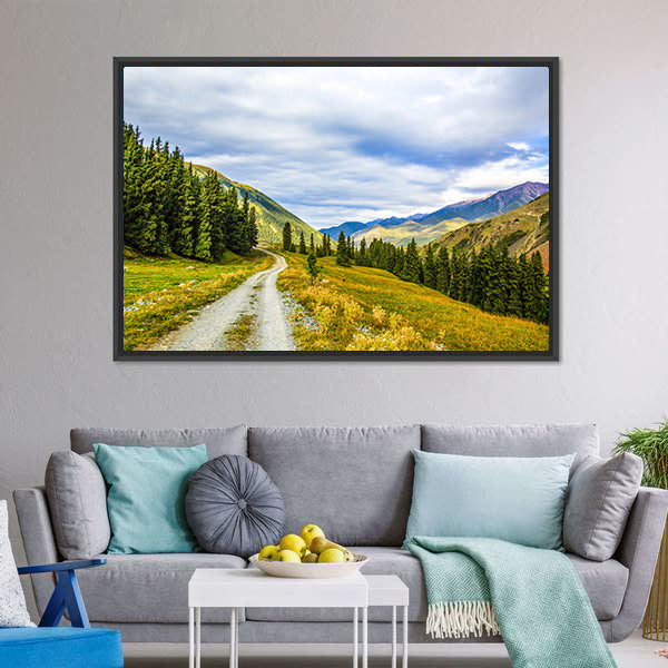 Mountain Road & Landscape Canvas Wall Art