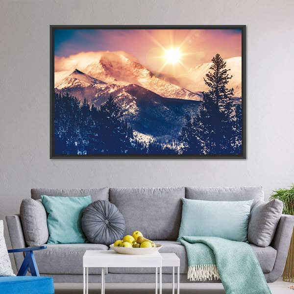 Colorado Mountains at Sunrise Canvas Wall Art