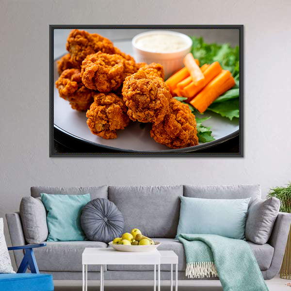 Chicken Wings Canvas Wall Art-5 Horizontal-Gallery Wrap-22" x 12"-Tiaracle