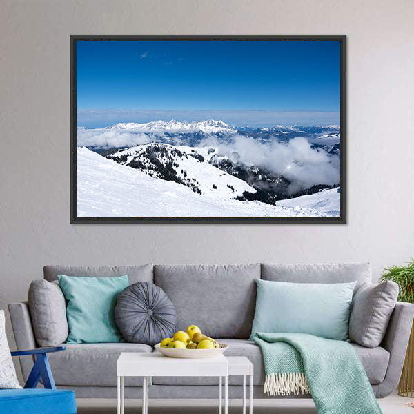 Snow-capped Austrian Alps Canvas Wall Art