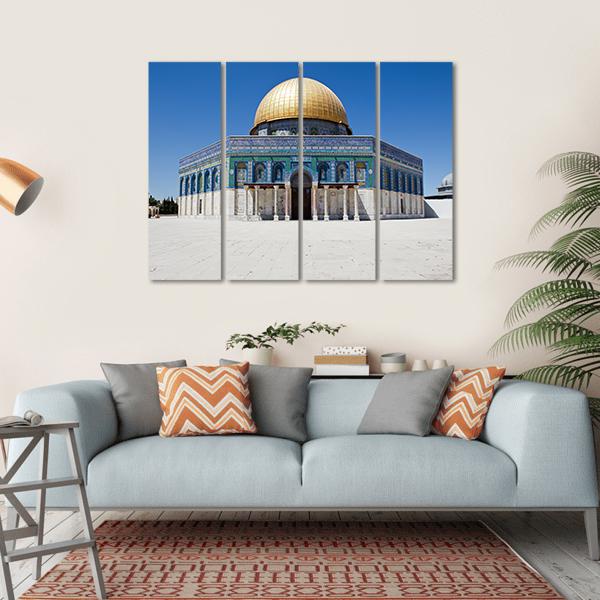 Dome Of The Rock Canvas Wall Art-1 Piece-Gallery Wrap-36" x 24"-Tiaracle