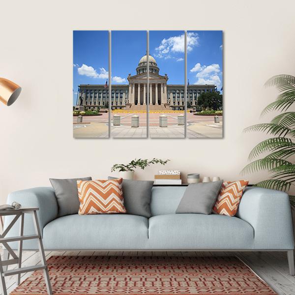 Capitol Building Oklahoma Canvas Wall Art-4 Horizontal-Gallery Wrap-34" x 24"-Tiaracle