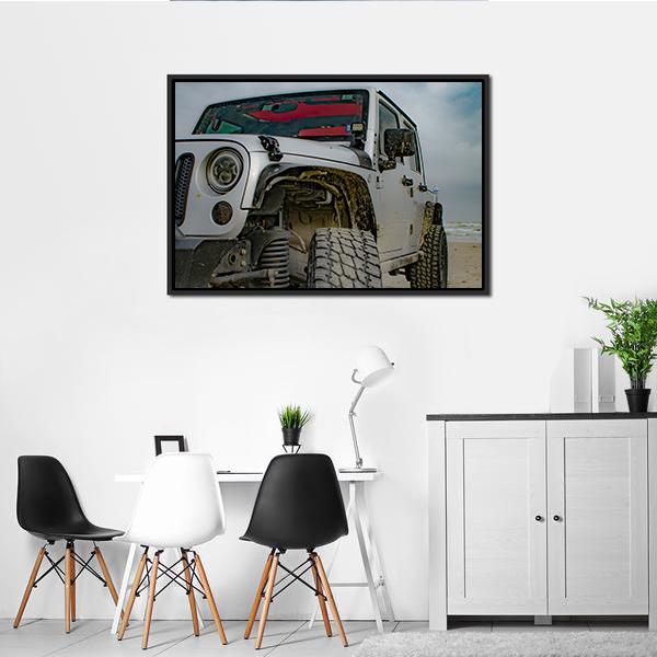 4x4 Jeep Vertical Canvas Wall Art-3 Vertical-Gallery Wrap-12" x 25"-Tiaracle