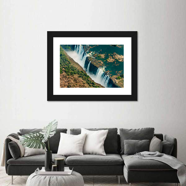 Victoria Falls Aerial View, Zimbabwe Canvas Wall Art