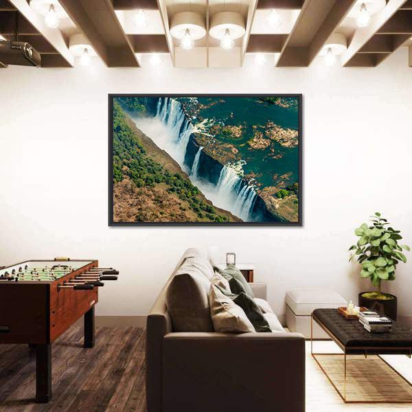 Victoria Falls Aerial View, Zimbabwe Canvas Wall Art