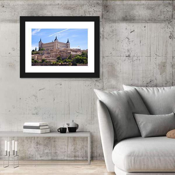 Alcazar In Toledo Spain Panoramic Canvas Wall Art-1 Piece-36" x 12"-Tiaracle