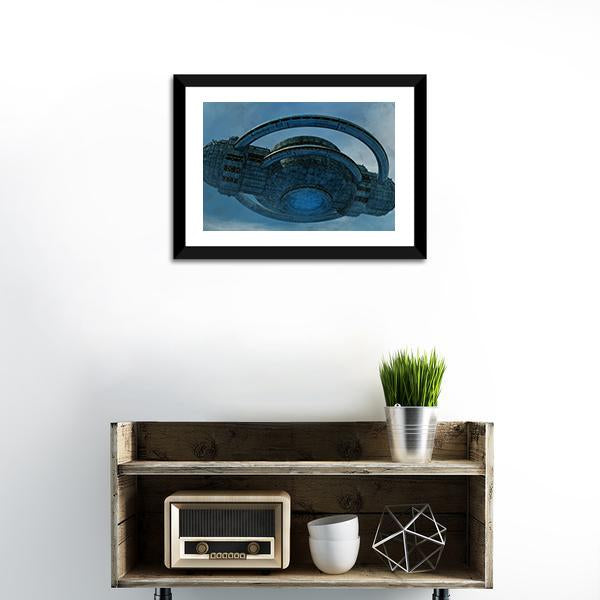 Alien UFO Canvas Wall Art-5 Horizontal-Gallery Wrap-22" x 12"-Tiaracle