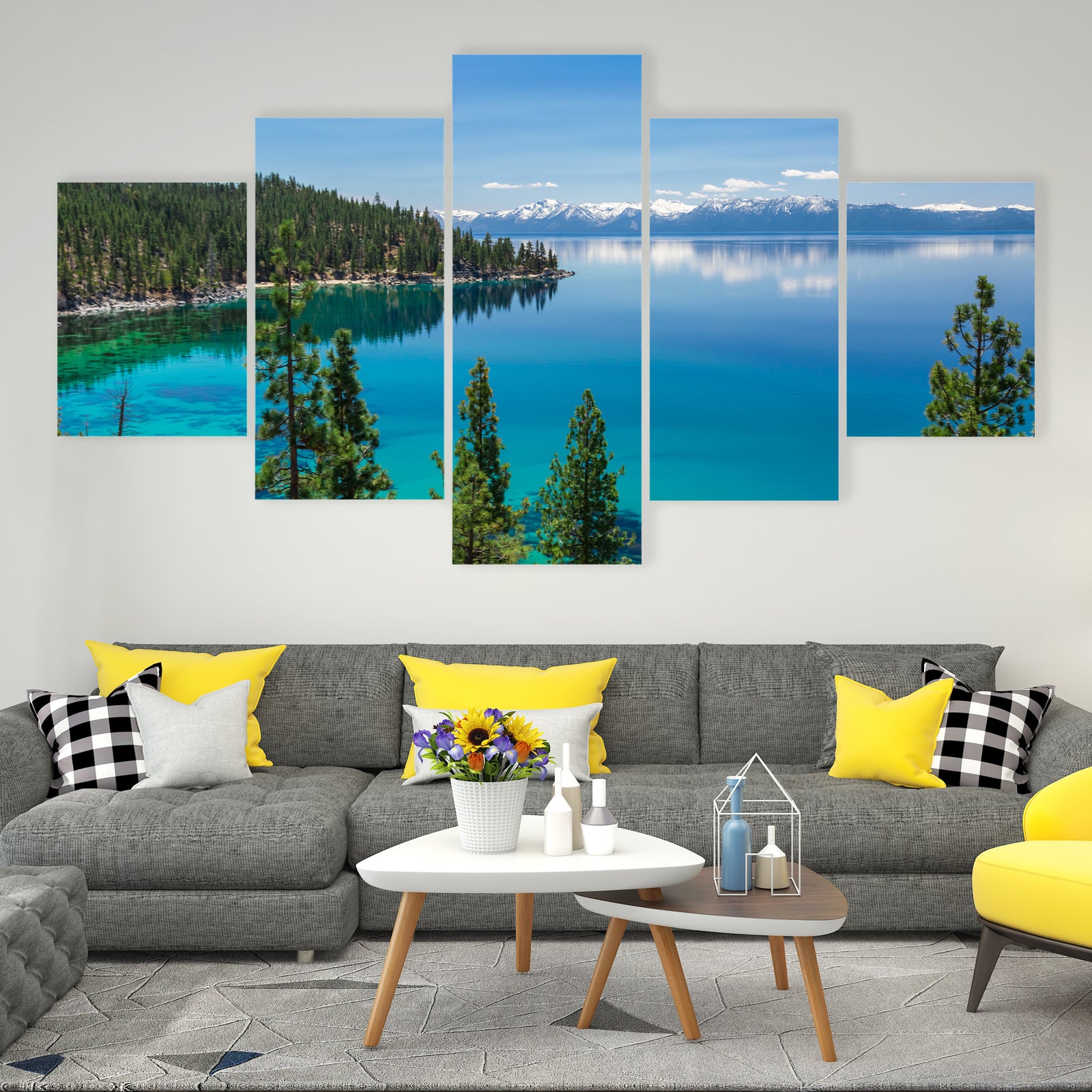 Lake Tahoe & Sierra Nevada Mountains Canvas Wall Art