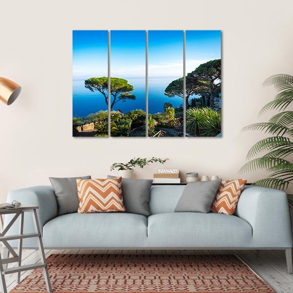 Amalfi Coast In Italy Canvas Wall Art-4 Horizontal-Gallery Wrap-34" x 24"-Tiaracle