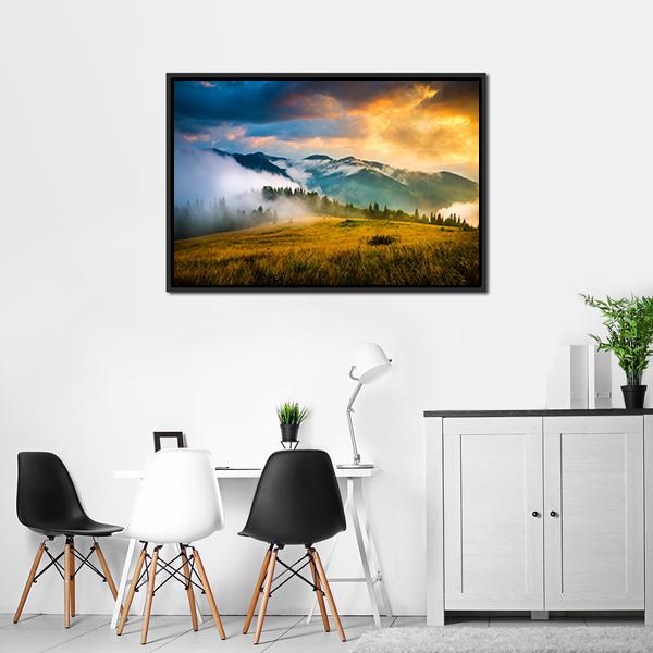 Amazing Mountain Landscape Canvas Wall Art-5 Horizontal-Gallery Wrap-22" x 12"-Tiaracle