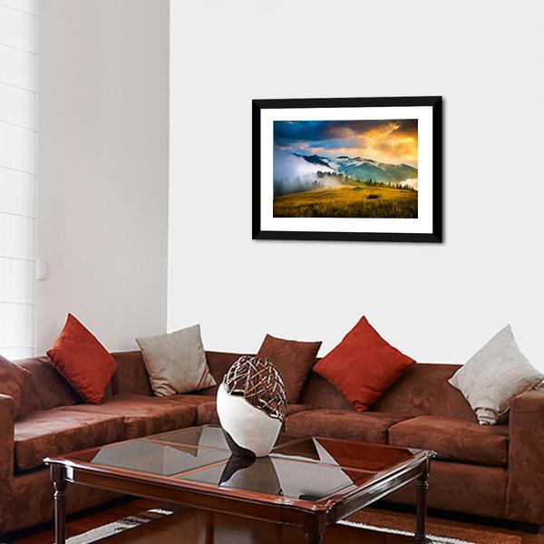 Amazing Mountain Landscape Canvas Wall Art-5 Horizontal-Gallery Wrap-22" x 12"-Tiaracle