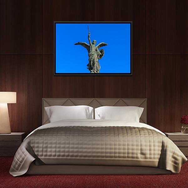 Angel On Guard Rome Canvas Wall Art-3 Horizontal-Gallery Wrap-25" x 16"-Tiaracle