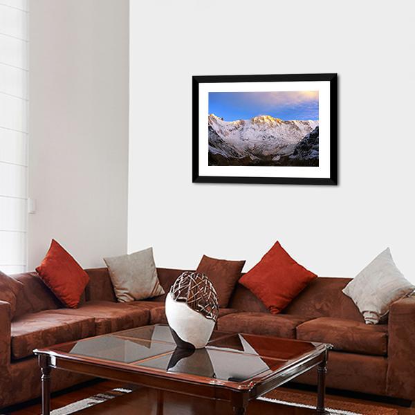 Annapurna Massif Nepal Canvas Wall Art-3 Horizontal-Gallery Wrap-25" x 16"-Tiaracle