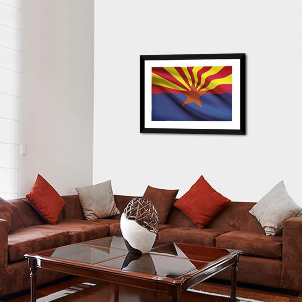 Arizona Flag Canvas Wall Art-5 Horizontal-Gallery Wrap-22" x 12"-Tiaracle
