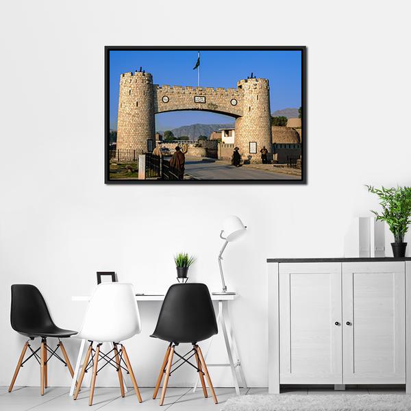 Bab-e-Khyber In Peshawar Pakistan Canvas Wall Art-3 Horizontal-Gallery Wrap-25" x 16"-Tiaracle