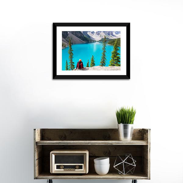 Beautiful Moraine Lake Canvas Wall Art-5 Horizontal-Gallery Wrap-22" x 12"-Tiaracle