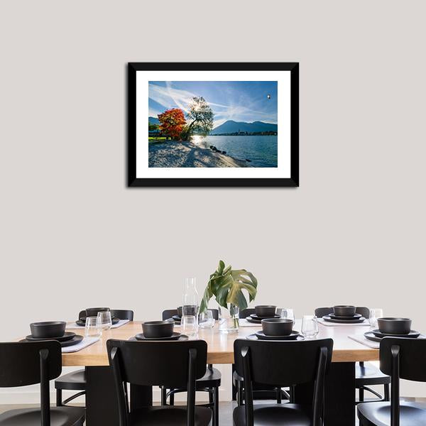 Beautiful Morning On Lake Canvas Wall Art-5 Horizontal-Gallery Wrap-22" x 12"-Tiaracle
