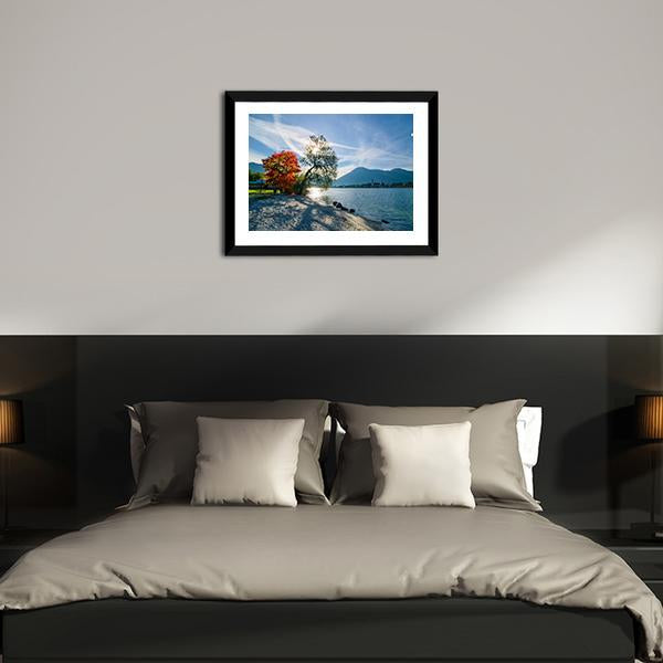 Beautiful Morning On Lake Canvas Wall Art-3 Horizontal-Gallery Wrap-25" x 16"-Tiaracle