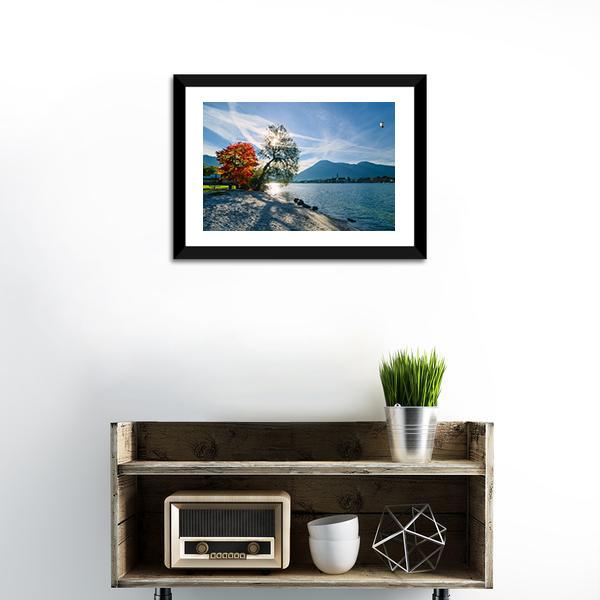 Beautiful Morning On Lake Canvas Wall Art-5 Horizontal-Gallery Wrap-22" x 12"-Tiaracle