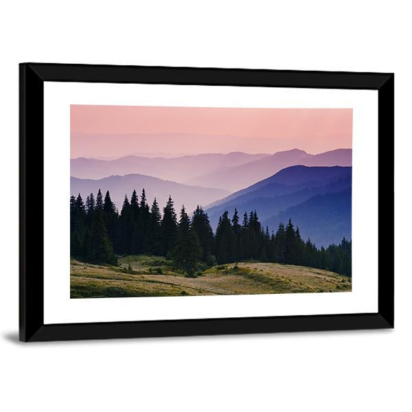 Beautiful Mountain Morning Canvas Wall Art-3 Horizontal-Gallery Wrap-25" x 16"-Tiaracle