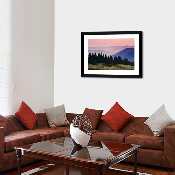 Beautiful Mountain Morning Canvas Wall Art-3 Horizontal-Gallery Wrap-25" x 16"-Tiaracle