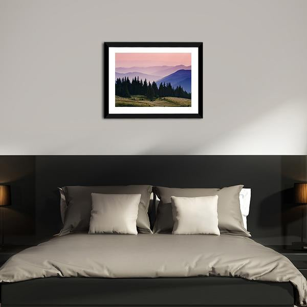 Beautiful Mountain Morning Canvas Wall Art-3 Horizontal-Gallery Wrap-25" x 16"-Tiaracle