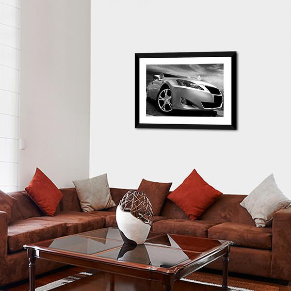 Beautiful Sports Car Canvas Wall Art-1 Piece-Framed Print-20" x 16"-Tiaracle