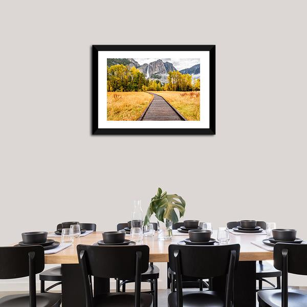 Boardwalk In Yosemite National Park Canvas Wall Art-5 Horizontal-Gallery Wrap-22" x 12"-Tiaracle