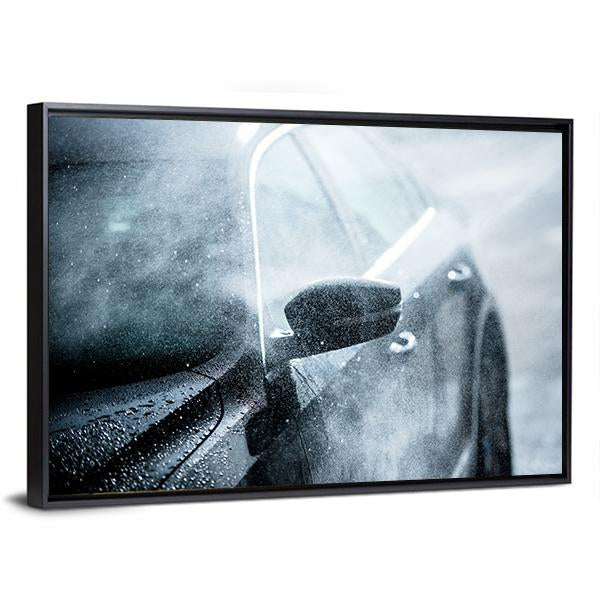Car Covered By Water Canvas Wall Art-3 Horizontal-Gallery Wrap-25" x 16"-Tiaracle