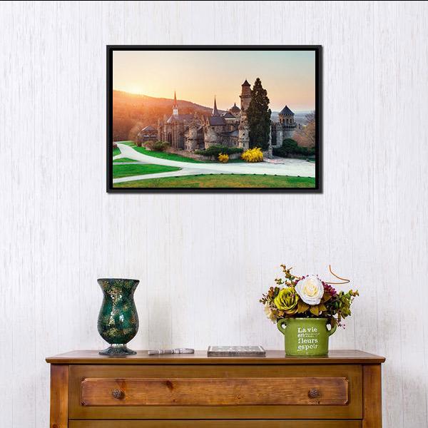 Castle In Germany Canvas Wall Art-3 Horizontal-Gallery Wrap-25" x 16"-Tiaracle