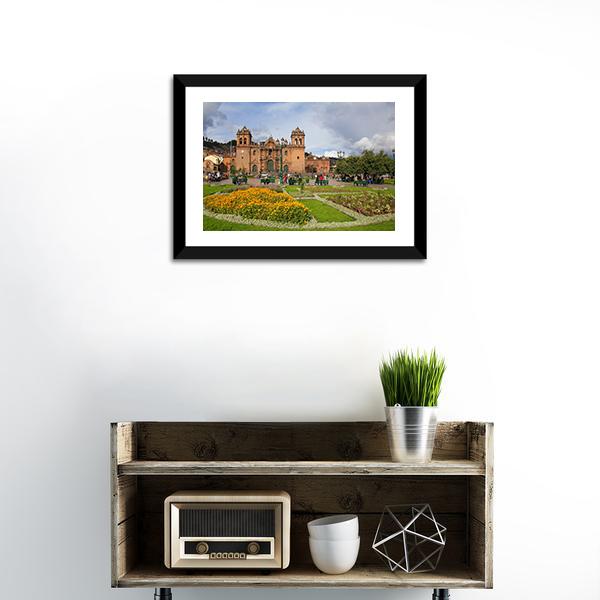 Cathedral Basilica Peru Canvas Wall Art-3 Horizontal-Gallery Wrap-25" x 16"-Tiaracle