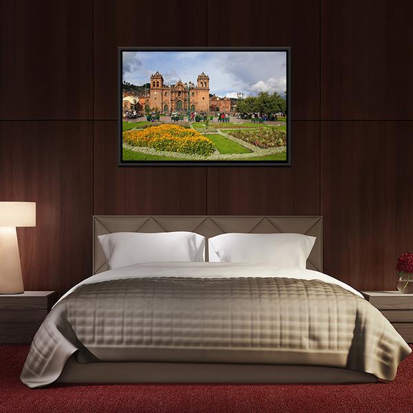 Cathedral Basilica Peru Canvas Wall Art-3 Horizontal-Gallery Wrap-25" x 16"-Tiaracle