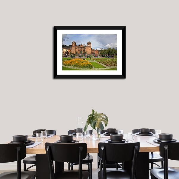 Cathedral Basilica Peru Canvas Wall Art-3 Horizontal-Gallery Wrap-25" x 16"-Tiaracle