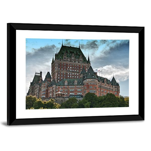 Chateau De Frontenac Canvas Wall Art-3 Horizontal-Gallery Wrap-25" x 16"-Tiaracle