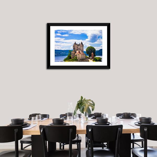 Chateau De Val Canvas Wall Art-1 Piece-Framed Print-20" x 16"-Tiaracle