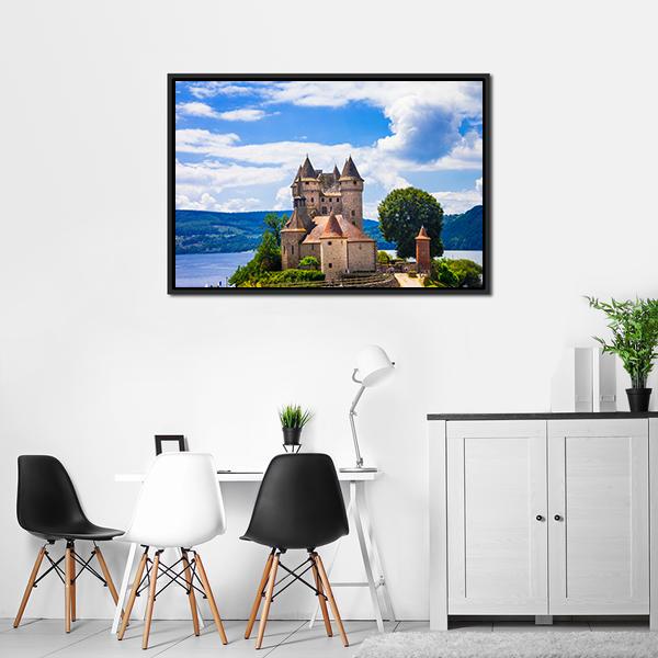 Chateau De Val Canvas Wall Art-5 Horizontal-Gallery Wrap-22" x 12"-Tiaracle