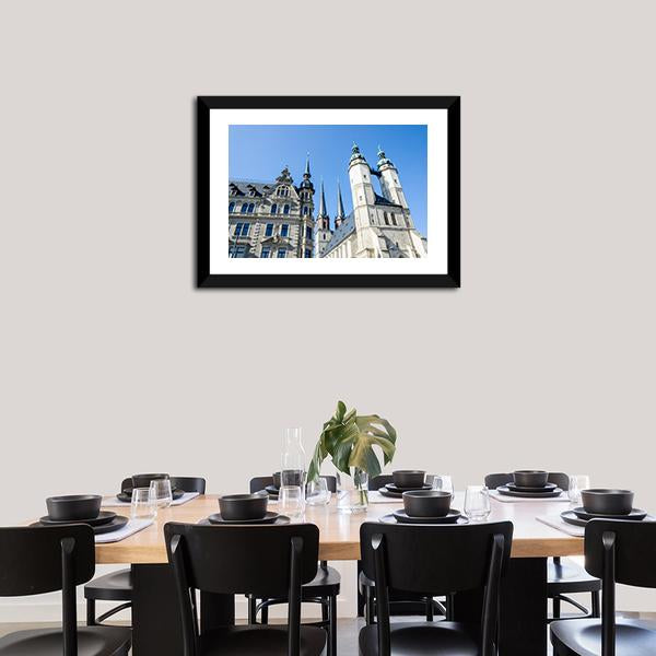 Church In Halle Canvas Wall Art-3 Horizontal-Gallery Wrap-25" x 16"-Tiaracle