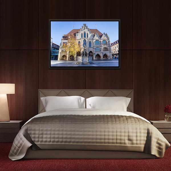 City Hall In Hildesheim Canvas Wall Art-3 Horizontal-Gallery Wrap-25" x 16"-Tiaracle