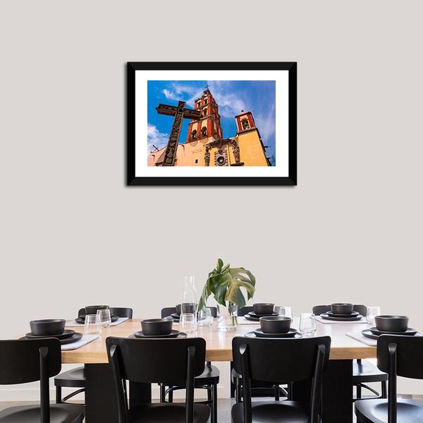 Colonial Traditional Church Canvas Wall Art-3 Horizontal-Gallery Wrap-25" x 16"-Tiaracle